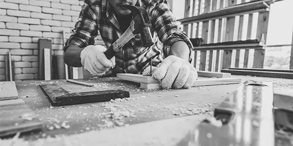 A contractor working on a bathroom remodel in Knoxville