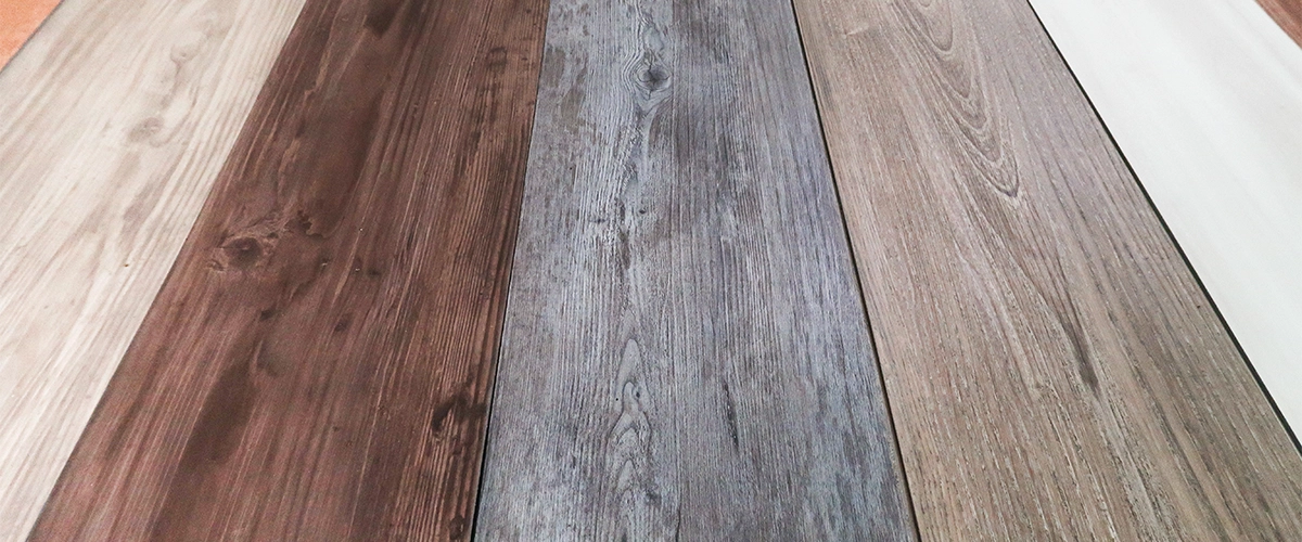 Five different types of luxury vinyl planks