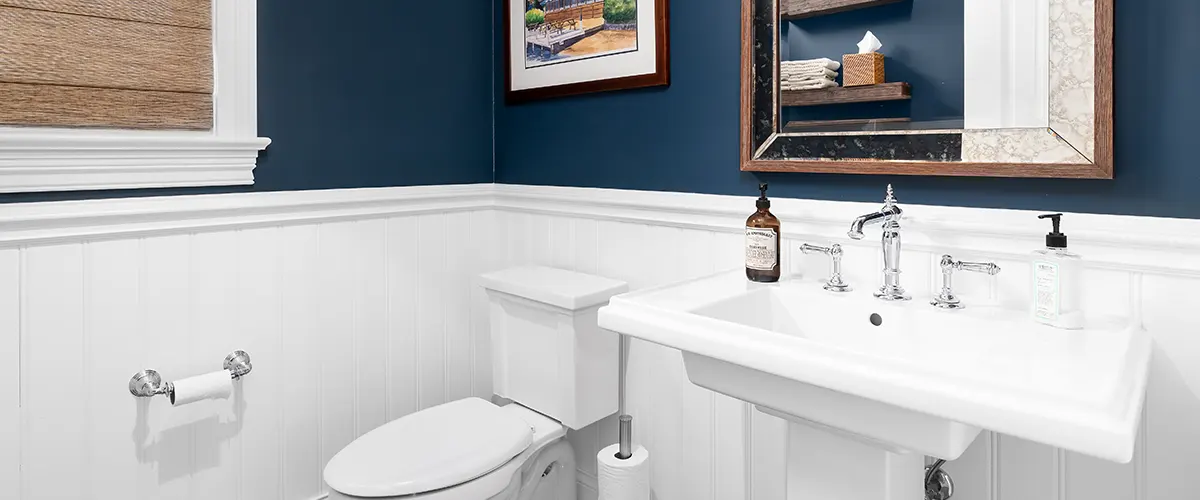 Navy for a half bath