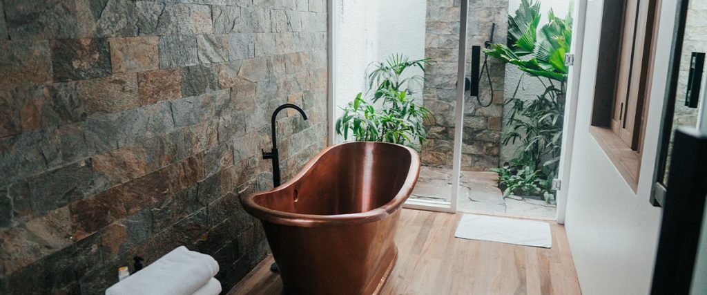 cozy modern bath