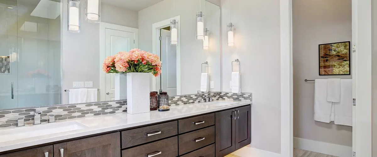 bathroom with large vanity