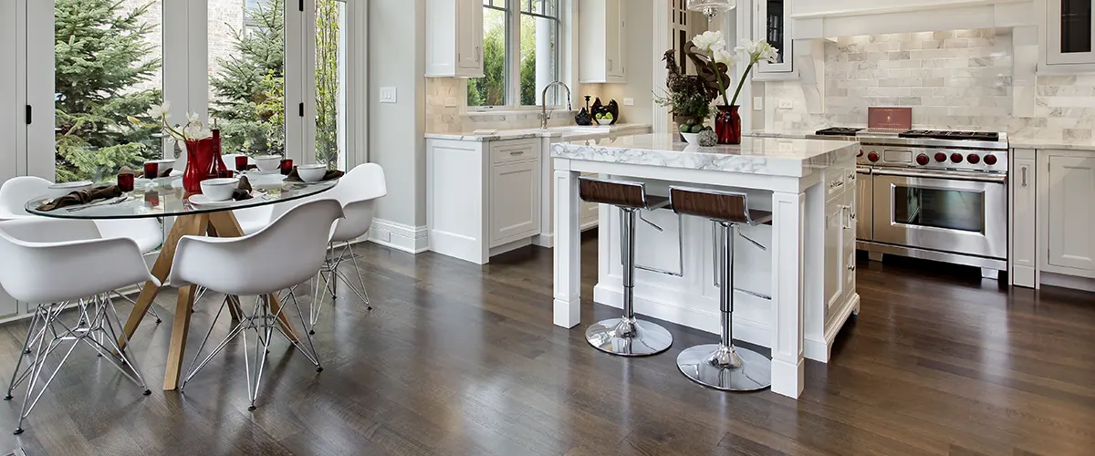 kitchen with LVP flooring